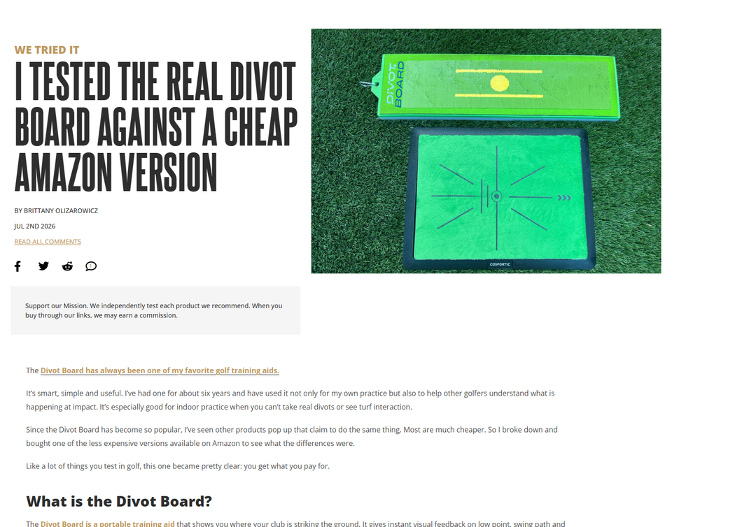 MyGolfSpy Tested Divot Board vs. a Cheap Amazon Knockoff. Here's What She Found.