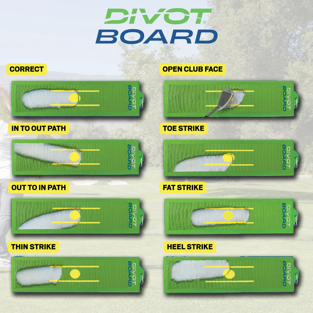 Divot Linear Pattern Divot Board - Golf Swing Trainer for Instant Feedback | Divotboard